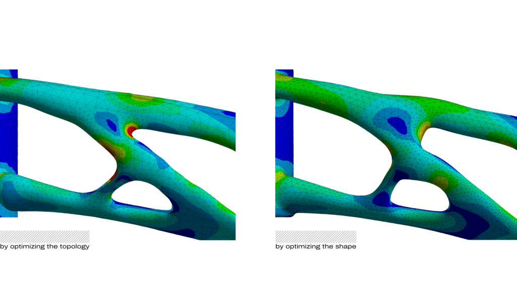 Structural optimization of a bicycle crank. comparison of the results after topology optimization with and without subsequent shape optimization